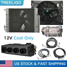 12V Under Dash Car Air Conditioner Electric AC Compressor Evaporator Universal