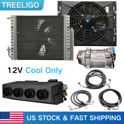 12V Under Dash Car Air Conditioner Electric AC Compressor Evaporator Universal