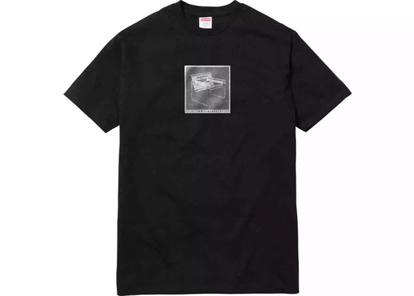 NEUF T SHIRT SUPREME CHAIR NOIR MOYEN SS18 AUTHENTIQUE
