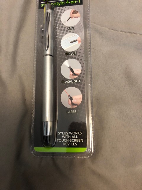 E-Circuit 4 In 1 Stylus Pen - Laser, Stylus, Pen, Flashlight. Red | eBay