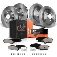 Front & Rear Disc Brake Rotor & Ceramic Brake Pad for Honda Ridgeline 06-11 3.5L