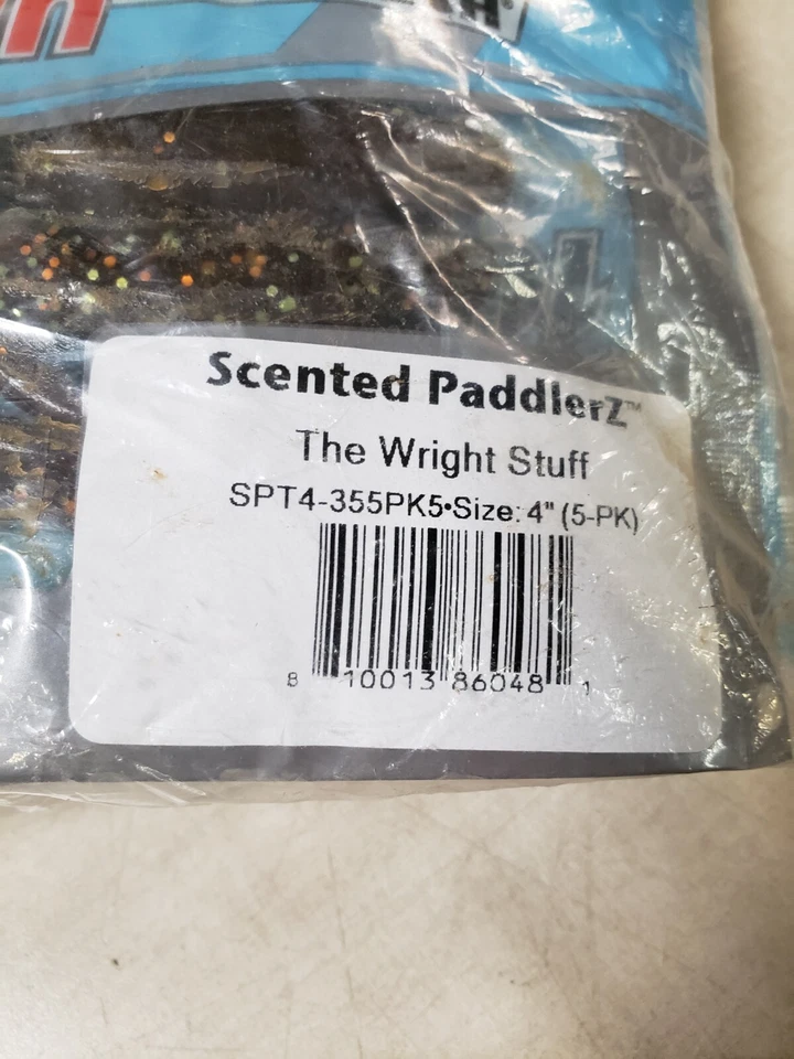 Lote de 12 señuelos Z-Man perfumados PaddlerZ 4 pulgadas cuerpo suave cola paleta swimbait 5 un. Foto 2 de 4