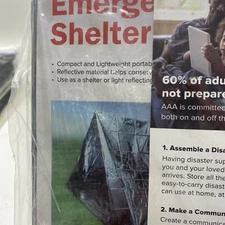 AAA Emergency Tube Tent & Flashlight Survival Hiking Camping Outdoors Shelter