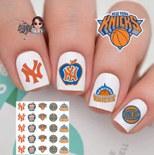 New York Knicks NBA Waterslide Nail Decals Set Of 50 Instructions & Bonus