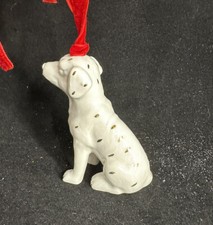 Kurt Adler   Ceramic ornament Spotted Dalmatian dog Porcelain Christmas Tree