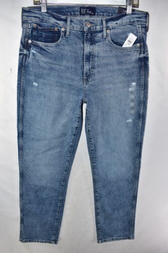 New Gap High Rise Vintage Slim Stretch Blue Jeans Womens Size 12/31R - Afbeelding 1 van 11
