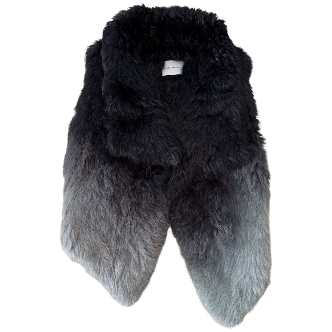 Gilet in pelliccia di coniglio sfumato Yves Salomon