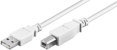 1m USB Kabel Druckerkabel Scanner Kabel PC USB 2.0 A-Stecker zu B-Stecker Weiß