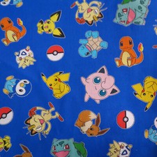 NEW 2020 100 Cotton Pokemon Friends Toss fabric By the 1/2 yard 789