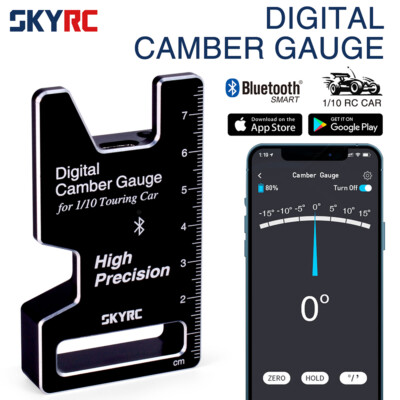 SKYRC RC Digital Bluetooth Camber Gauge for 1/10 Touring Car RC Racing Wheel