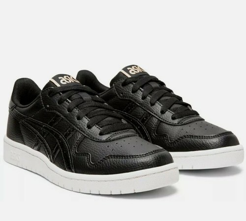 ASICS Japan S Black Leather Patent Lace 