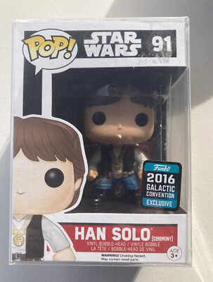 FUNKO POP! STAR WARS HAN SOLO CEREMONY #91 2016 GALACTIC CONVENTION EXCLUSIVE