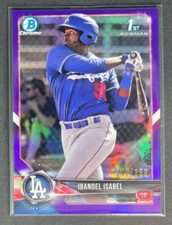 2018 Bowman Chrome 1st Ibandel Isabel Purple Refractor /250 Dodgers Rookie RC
