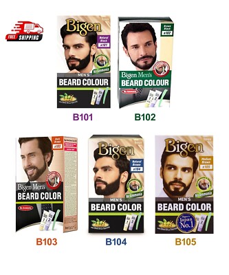 Bigen Men's Beard Color B101, B102, B103, B104, B105 Shades, 40 gm Free ...