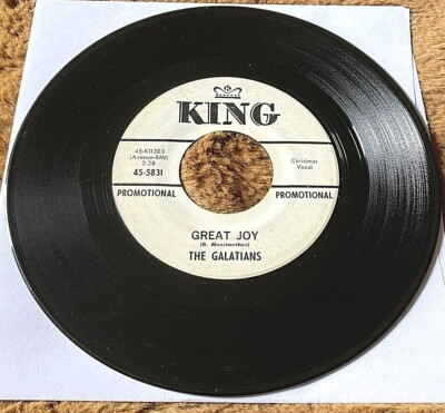 The Galatians - Great Joy/Birth of the King 45 King promo gospel soul xmas HEAR
