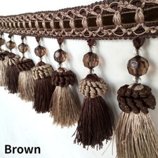 15CM Wide Tassel Trim Curtain Cushion Fringe Edge Upholstery Sewing Crafts