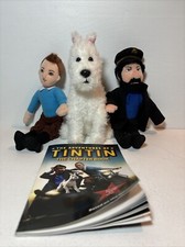 Ty Beanie Baby - TINTIN The Adventures  11 Inch And Captian Haddock & Snowy Book