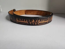 US NAVY Genuine Leather Belt 51" Buckle Not Included 