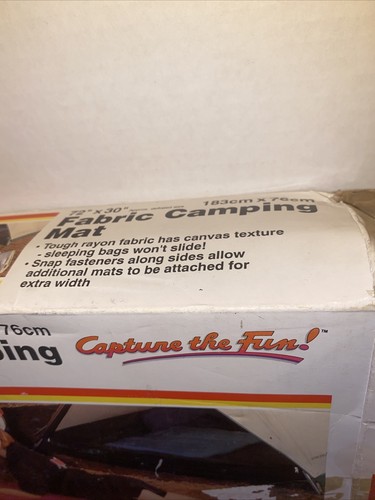 VINTAGE Intex Fabric Camping Air Mattress 72x30 In Box 1988 Pink - Picture 4 of 5