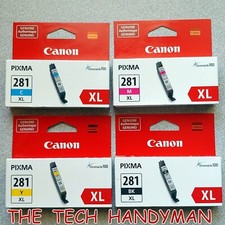 4-PACK CANON GENUINE 281XL BLACK  COLOR INK RETAIL BOX PIXMA TS9520