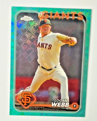 2024 Topps Chrome Logofractor LOGAN WEBB Aqua Refractor 51/199 