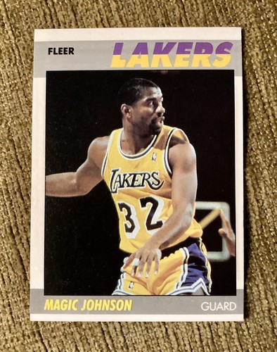 Affiche Vintage Magic Johnson Los Angeles Lakers, Sport Illustré, 23x35 Pouces