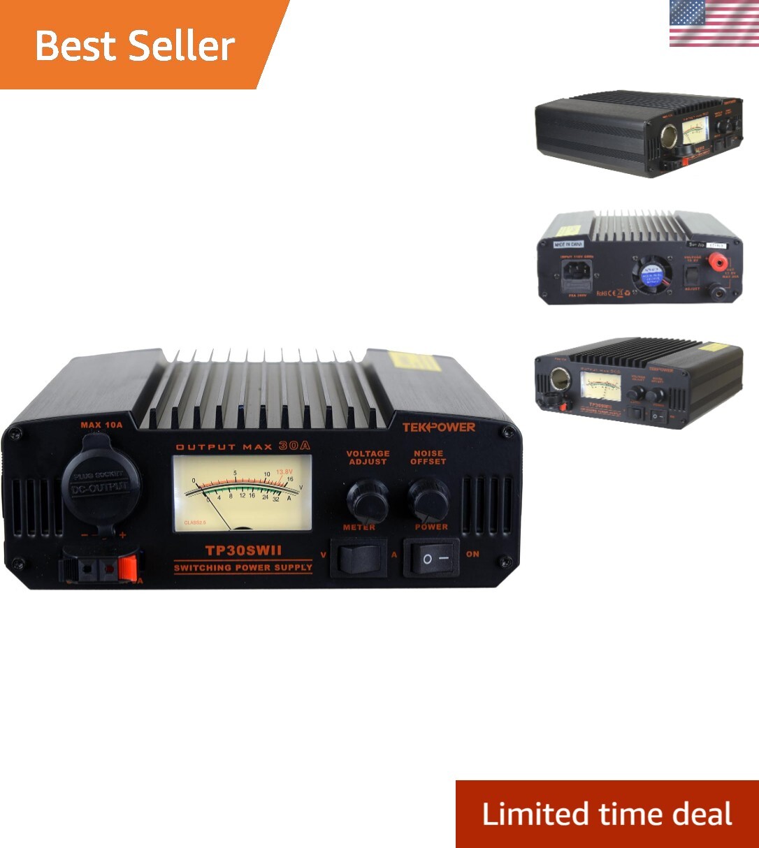 30 Amp DC 13.8V Analog Switching Power Supply with Noise Offset