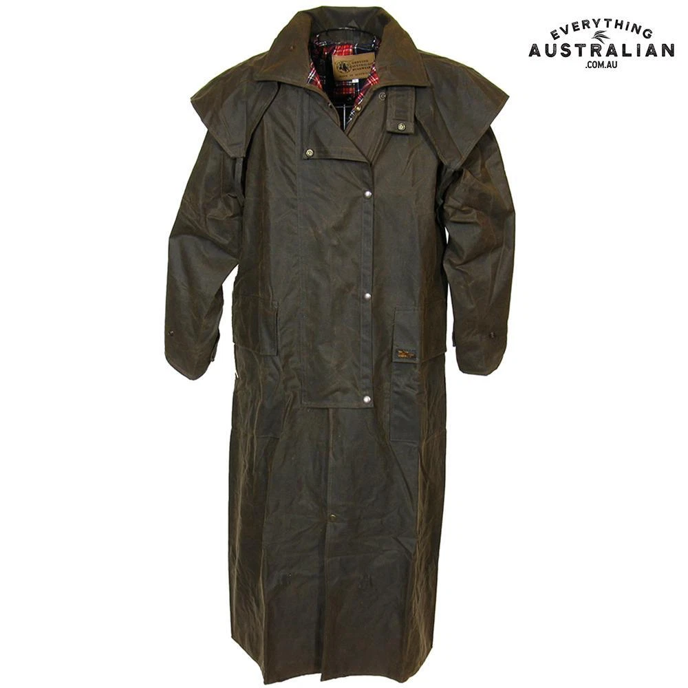 Genuine Australian Bushwear Riding Coat Oilskin Brown eBay