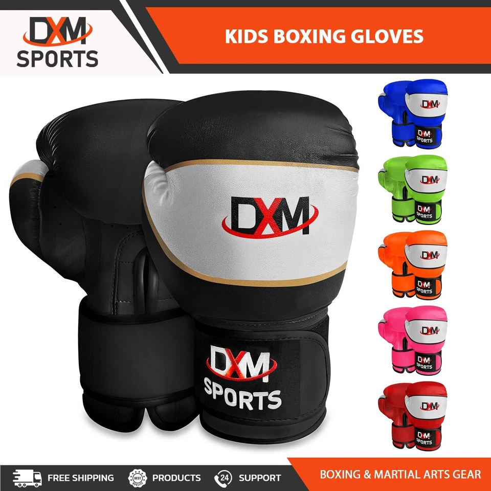 DXM Sports Kids Boxing Gloves Youth Training MMA Muay Thai Child Sparring Gloves