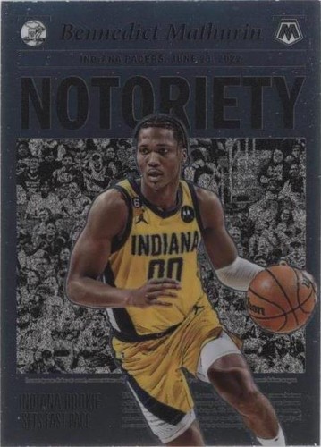 Bennedict Mathurin 2022-23 Hoops Blue #236 RC Rookie Indiana