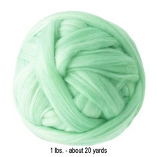HomeModa Studio Non-Mulesed Chunky Wool Yarn Mint About 20 Yards