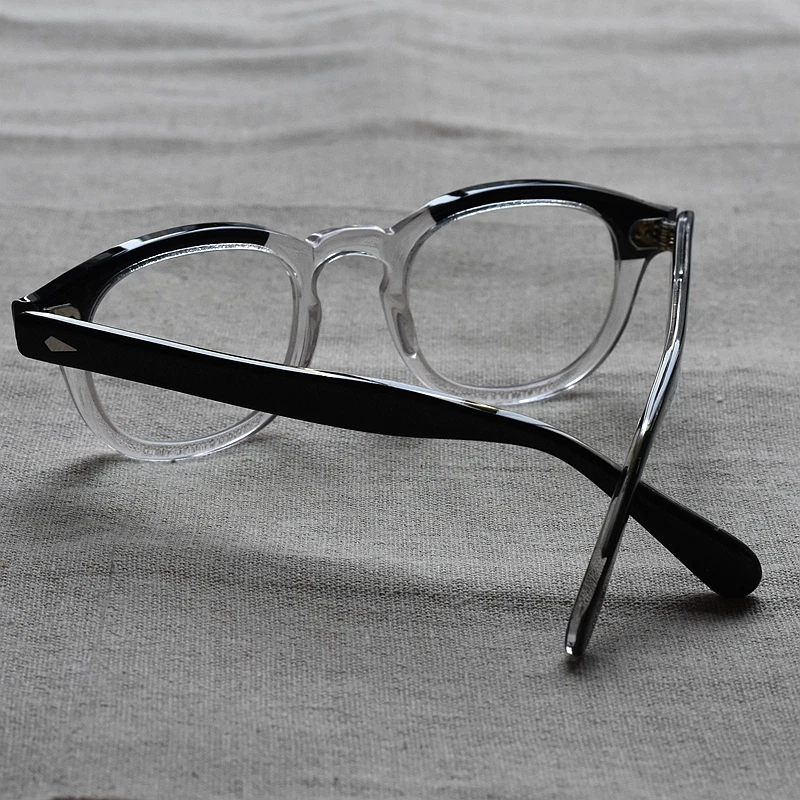 Винтажные мужские очки Johnny Depp черный кристалл ацетат очки прозрачные очки - Изображение 4 из 4