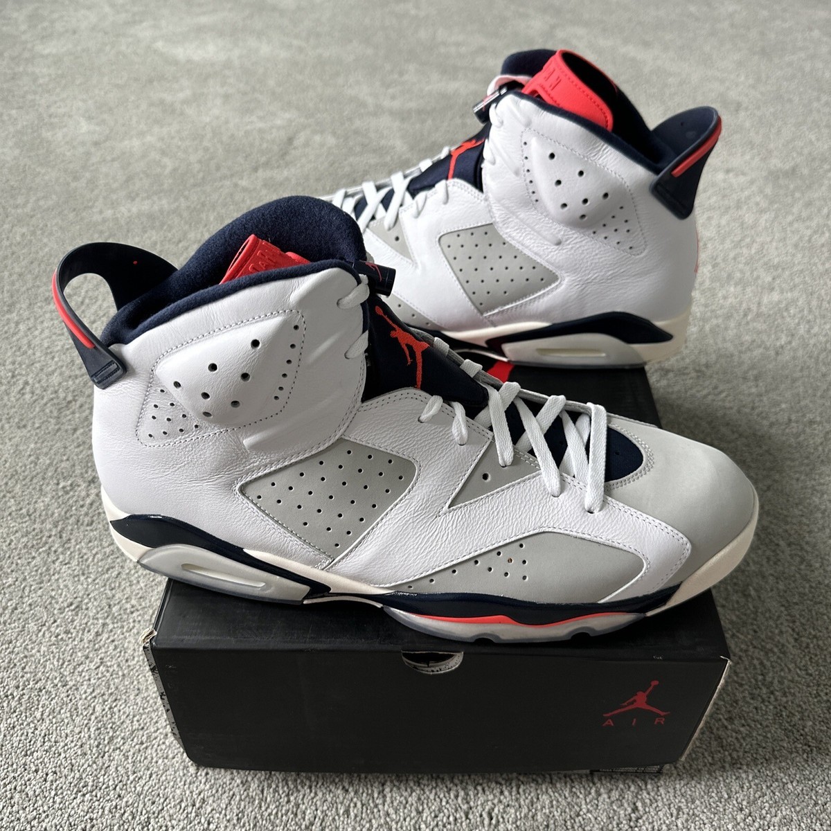 Nike Air Jordan Retro VI Tinker White Infrared 23 Obsidian Size