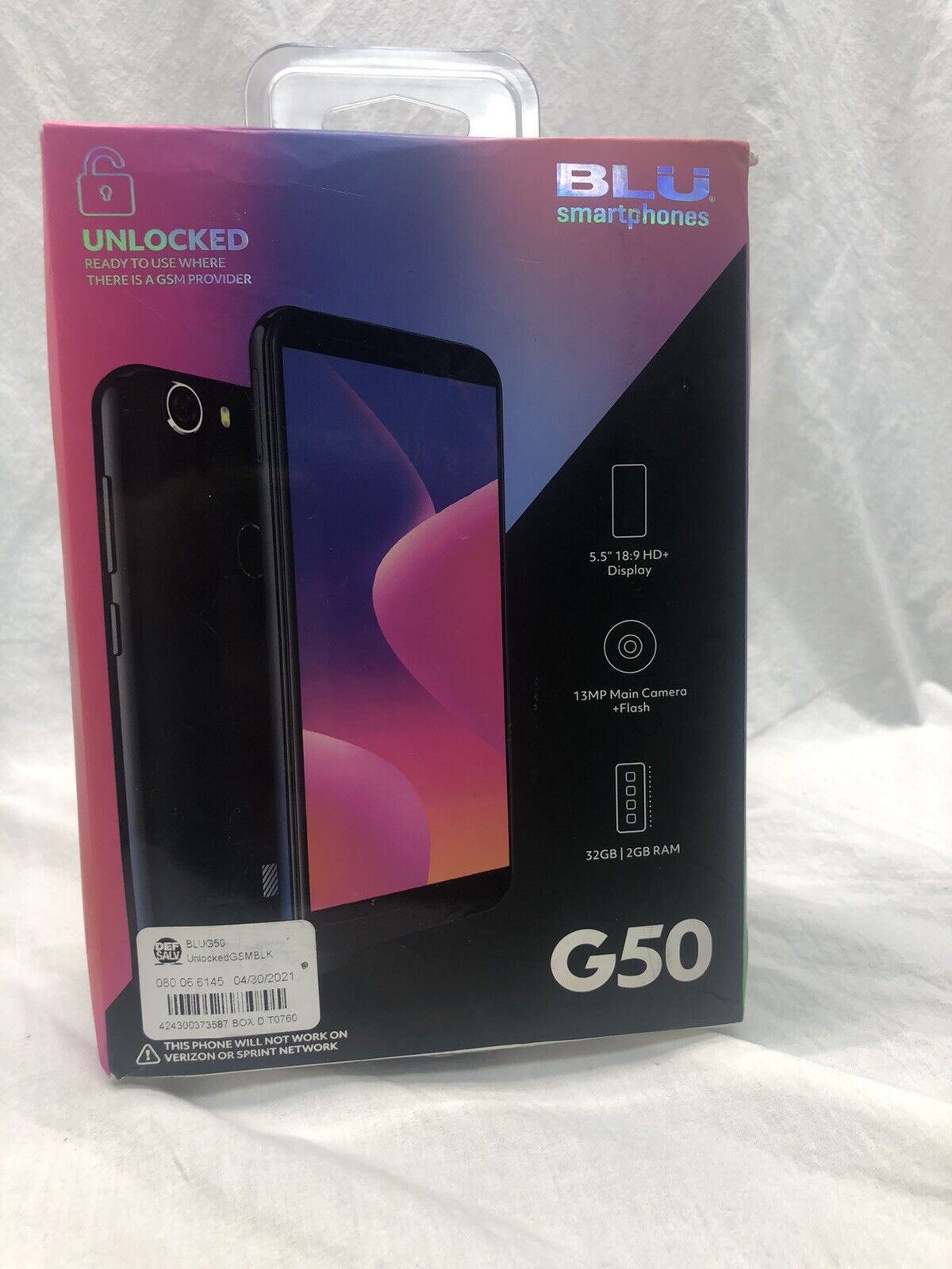 New Unlocked BLU G50 GSM 32GB 5.5" (Black)
