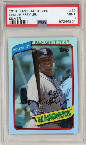 Ken Griffey Jr. 2014 Topps Archives #75 Chrome Refractor Silver /99 PSA 9