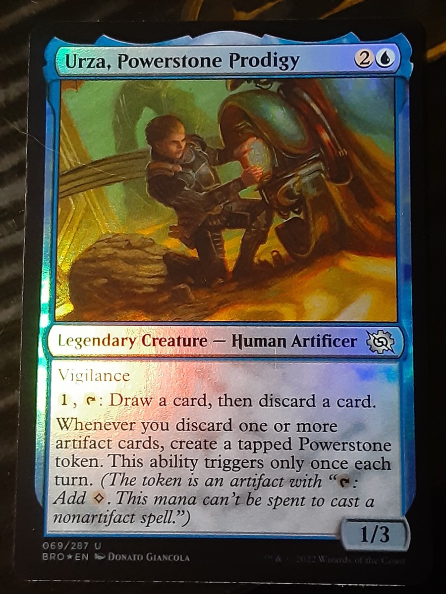 Urza Powerstone Prodigy FOIL , The Brothers War , NM , MTG, FREE