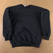 Gildan Heavy Blend Men's Size Small Black Fleece Crew Neck Sweatshirt New
