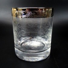 Murano Trinkglas Becher Serie Medici Platin-Rand Italy ca. 8,4cm