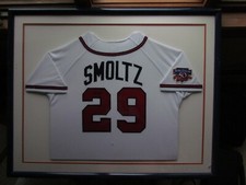 John Smoltz Autographed Jersey Framed JSA Certified