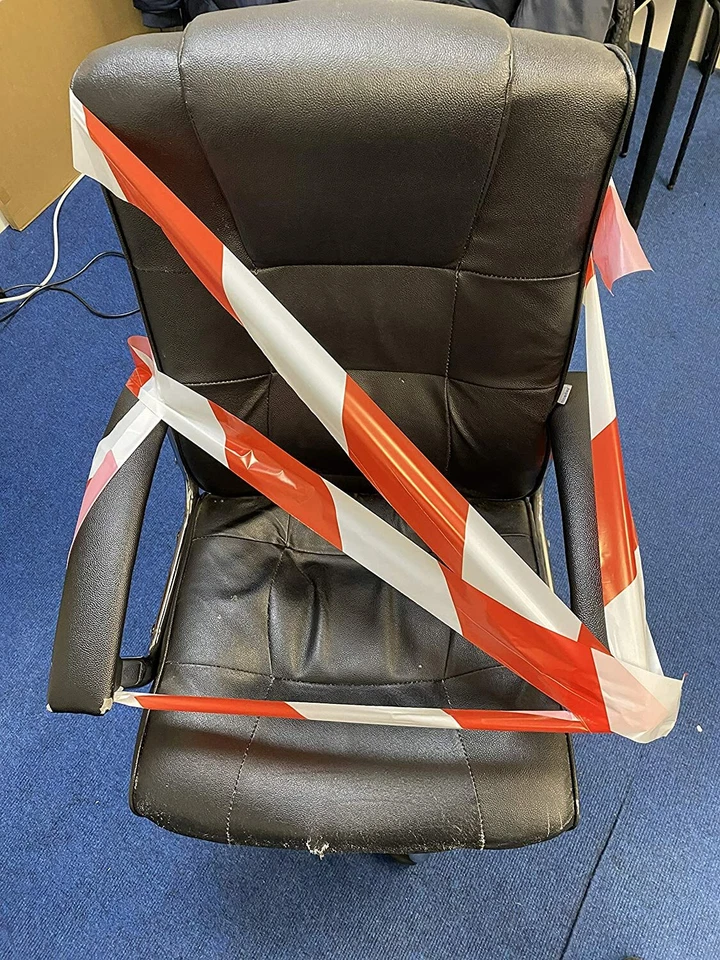 Ruban De Barrière D'Alerte - Non Adhésif - Rouge Et Blanc - 75mm x 100m - Photo 3/4