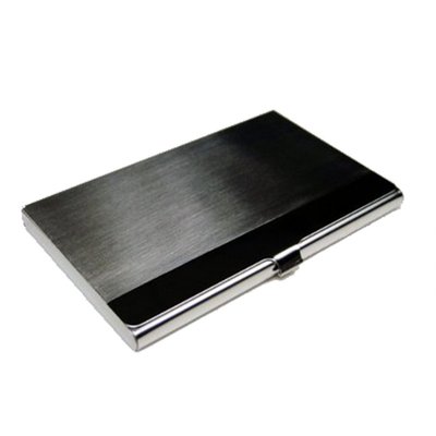 *NEW Stainless Steel Business Card Credit Card ID Holders Silver Color -Set of 2