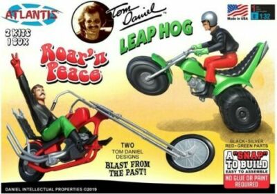 ATLANTIS 6600 1:32  Roar N Peace & Leap Hog Motorcycles 2 IN 1 Snap KITS~MIB