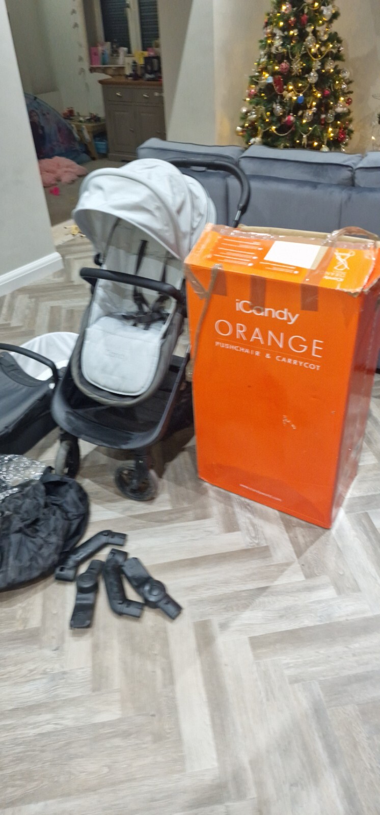 Icandy Orange Pushchair And Carrycot eBay