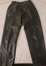 Lord  Taylor 100 Cow Nappa Leather Pants Size 10 Straight Leg 27 X 28 