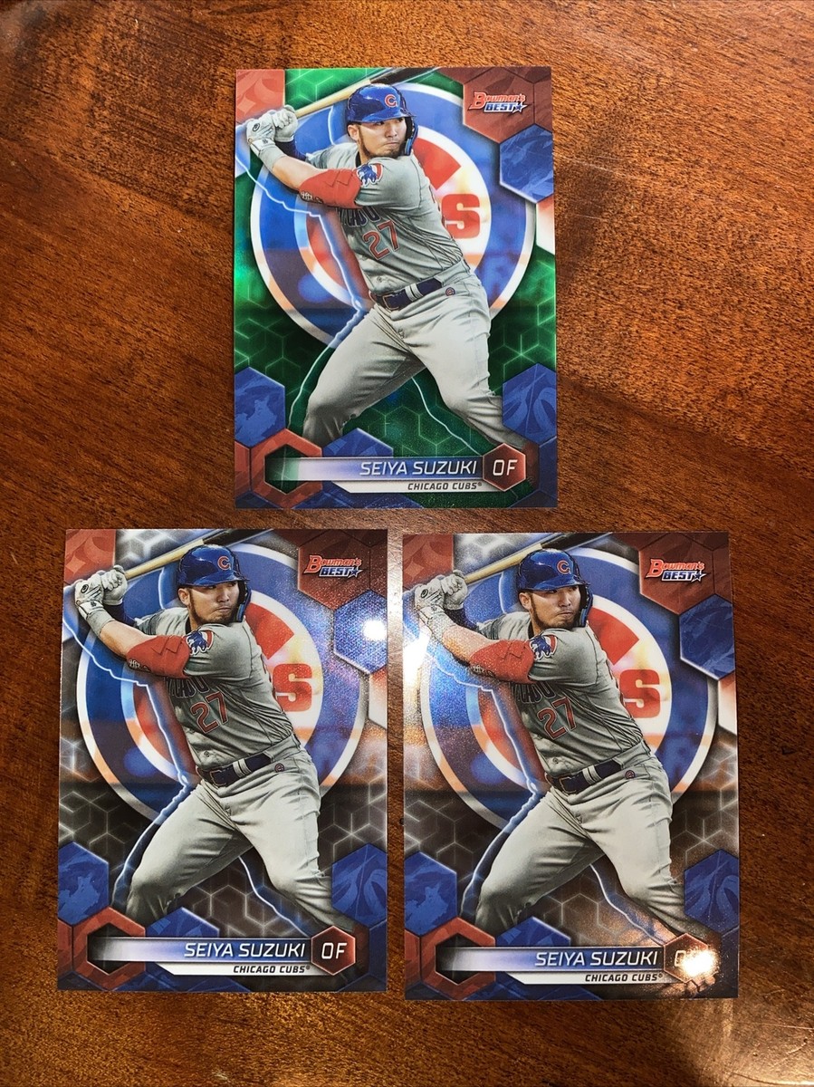 2023 Bowman's Best Seiya Suzuki Green /99 + Base #12 x2 Chicago