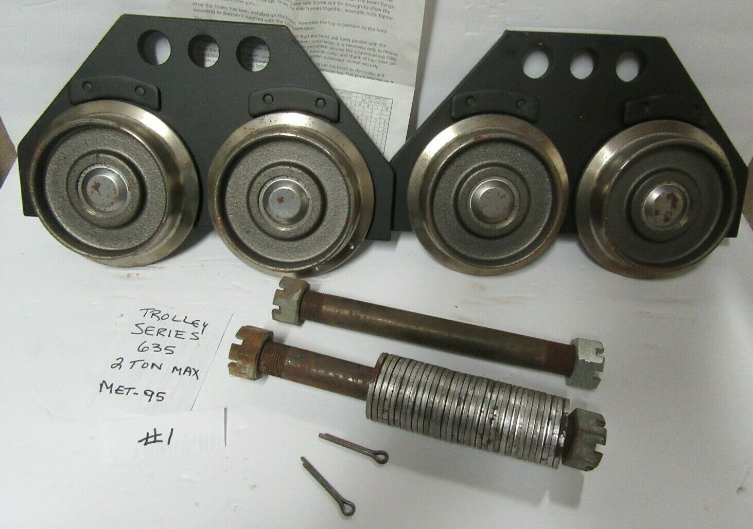 CM Trolley Series 635 2 Ton Low Headroom Trolley TROLLEY ONLY MT951