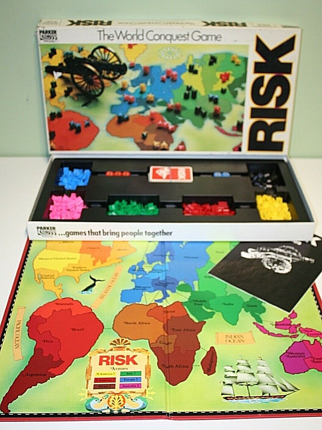 adverteren Het pad Onverschilligheid Risk The World Conquest Board Game Vintage 1985 Complete Full by Parker |  eBay