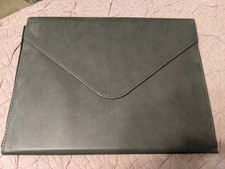 Carpeta organizadora de archivos expansible de cuero sintético con pestañas - Porta documentos