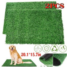 2 Pcs Puppy Dog Pet Potty Training Pee Pad Mat Tray Grass House Toilet Indoor