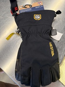 Hestra Army Leather Gore-Tex Gloves Black Size 11 Alpine Pro New